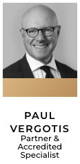 Portrait of Paul Vergotis, Partner and Accredited Specialist